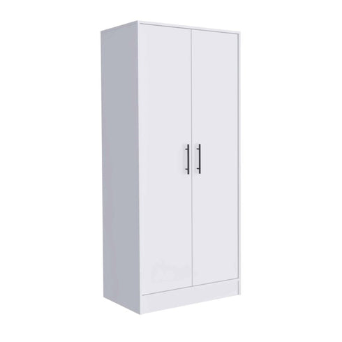71" White Tall Two Door Closet